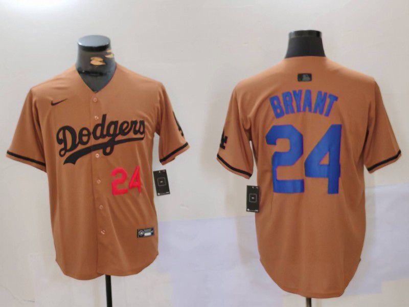 Men Los Angeles Dodgers #24 Bryant army green joint name 2024 Nike MLB Jersey style 3->los angeles dodgers->MLB Jersey